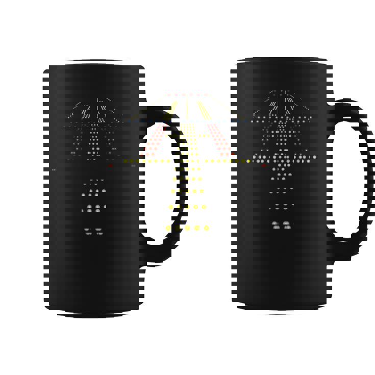 ランウェイ ナイトビュー 航空 空港 ライト コーヒーマグ