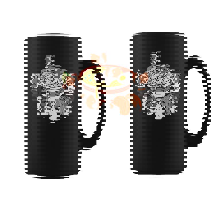 ラーメン寿司パピヨン犬 コーヒーマグ