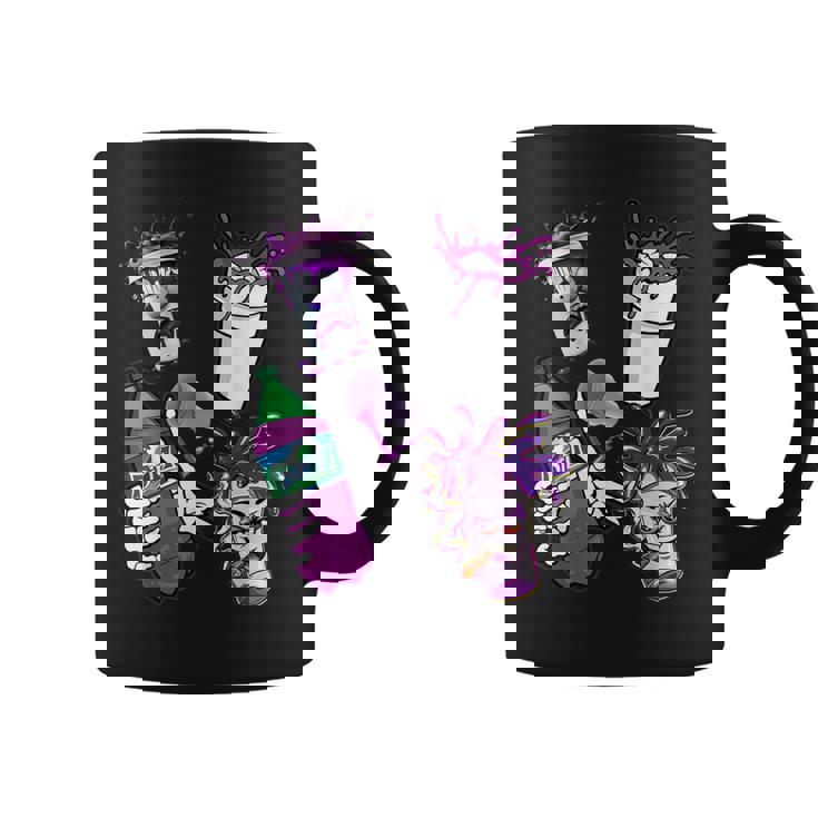 リーンシャツ、パープルドランク、ダーティダブルカップ、リーンラインスモーク コーヒーマグ