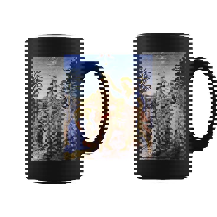 レオナルド ダヴィンチ 面白いtシャツ アート キリストの洗礼 聖書 絵画 メンズ 面白い 服 美術 ネタ コーヒーマグ