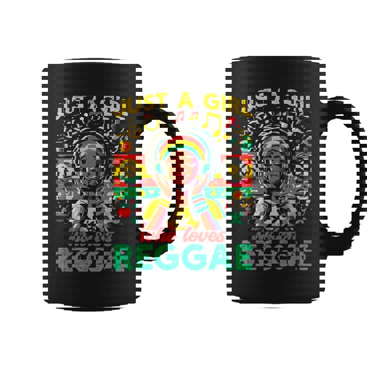 レゲエが大好きな少女 ジャマイカ音楽 おもしろラスタ コーヒーマグ