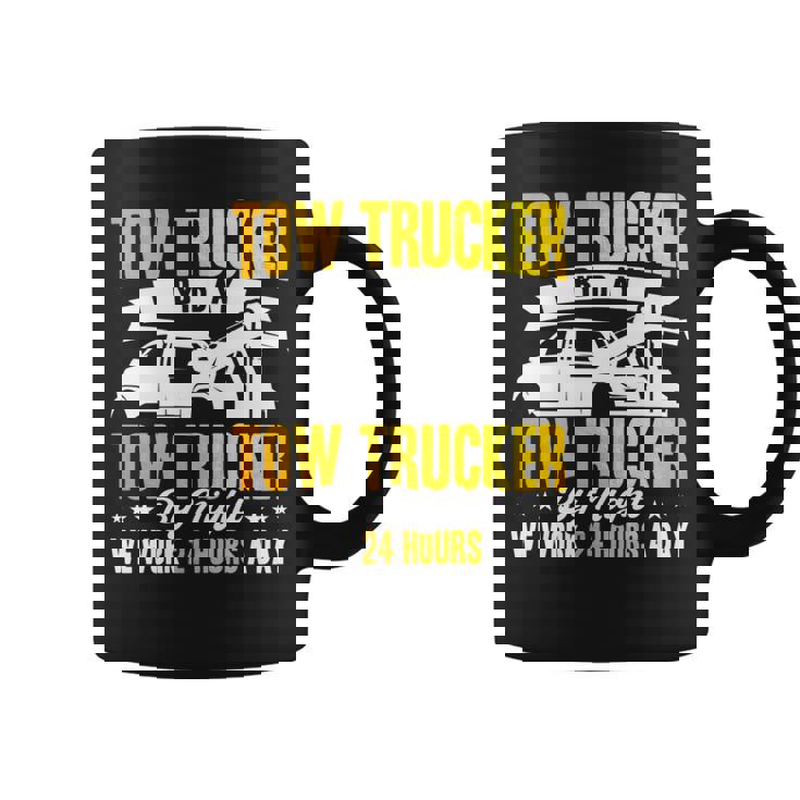 レッカートライバー レッカーは1日24時間作業します。 長袖tシャツ コーヒーマグ