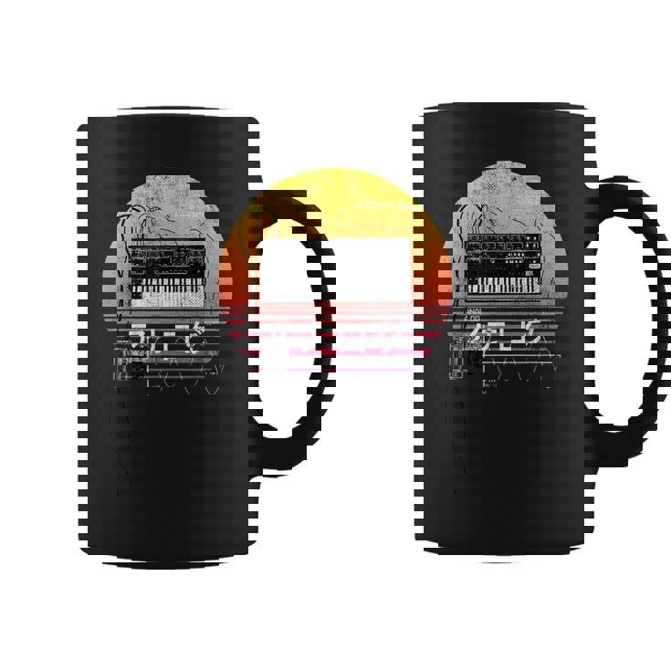 レトロ 80年代 日本風 シンスウェーブ アナログシンセサイザー コーヒーマグ