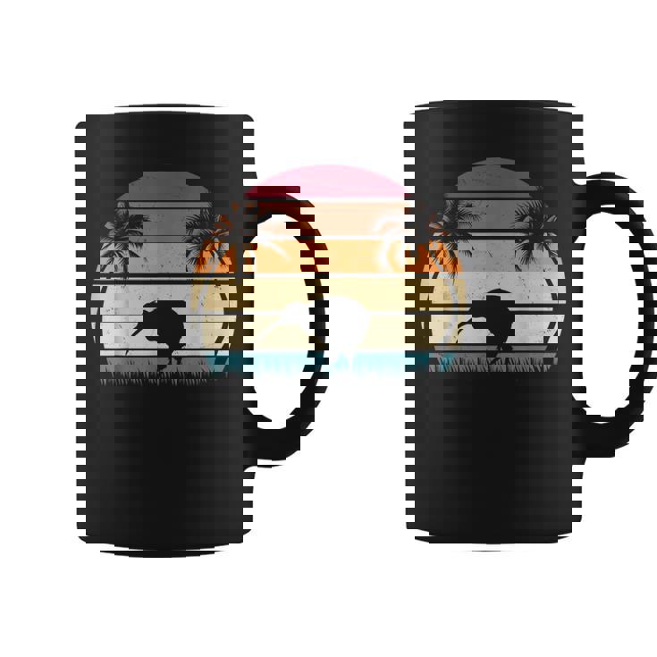 レトロ キウイバード サンセット キウイ鳥 ニュージーランド キウイ鳥 コーヒーマグ