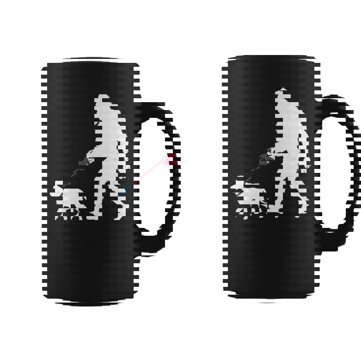 レトロ ビッグフット ウォーキング ブルマスティフ 犬 面白い サスカッチ 長袖tシャツ コーヒーマグ