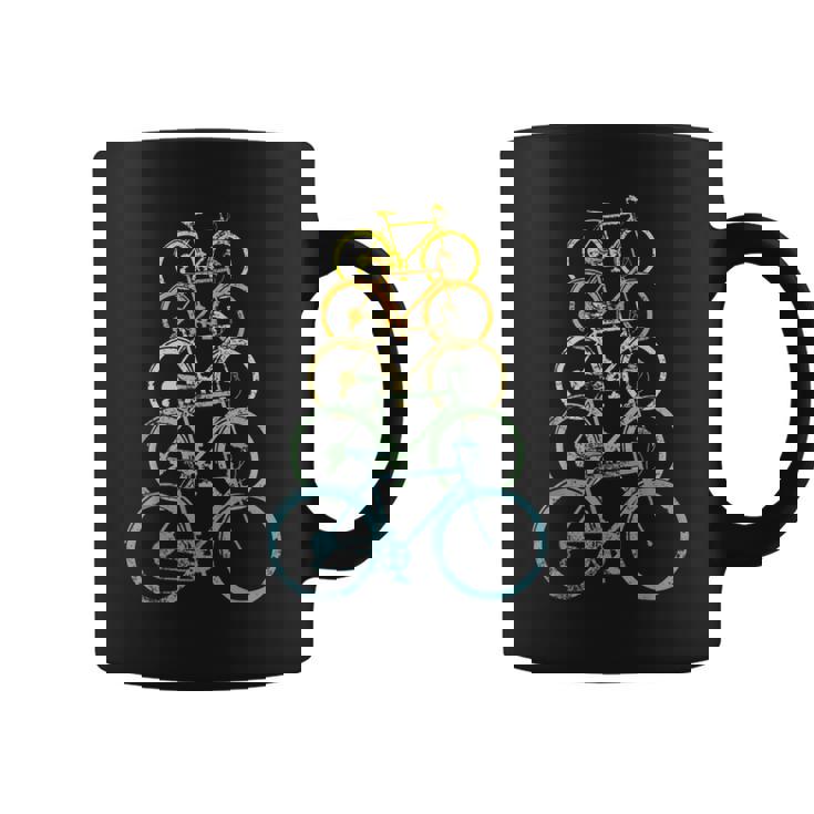 レトロビンテージ自転車モチーフの自転車モチーフ。 コーヒーマグ