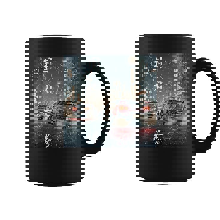 ヴィンテージ ディストレス Jdm レジェンド ドリフト レーシングカー 東京ストリート 長袖tシャツ コーヒーマグ