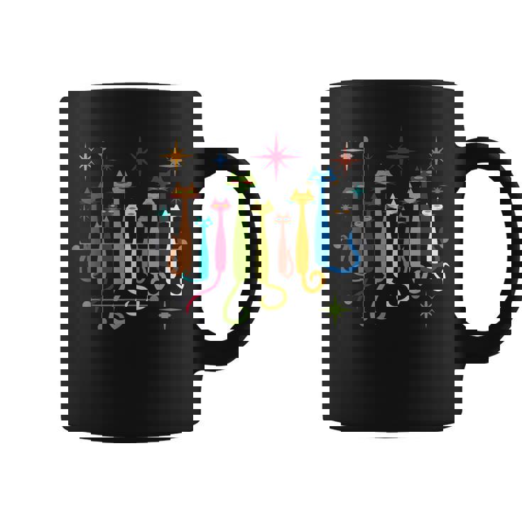 ヴィンテージ レトロ ミッドセンチュリー モダンルック 猫 50年代 60年代スタイル コーヒーマグ