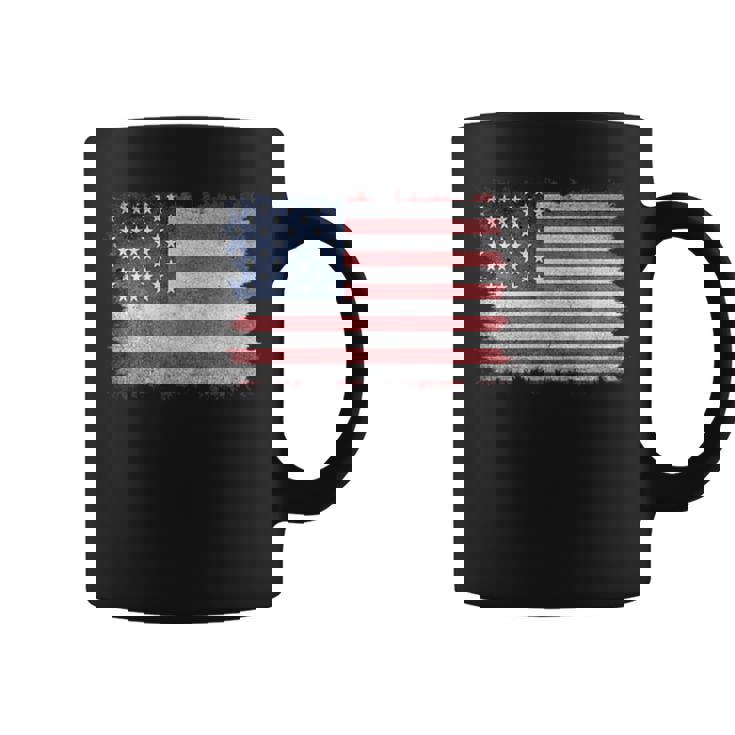 ヴィンテージ 星条旗 スタイリッシュ シンプルデザイン コーヒーマグ