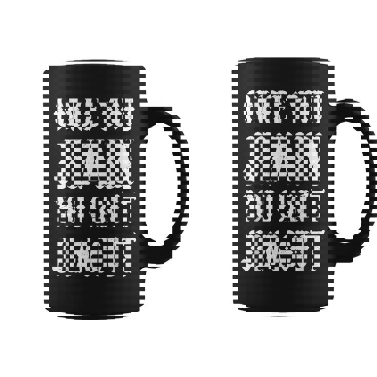 一度ジミンしたら、ジミンアウトはできない コーヒーマグ