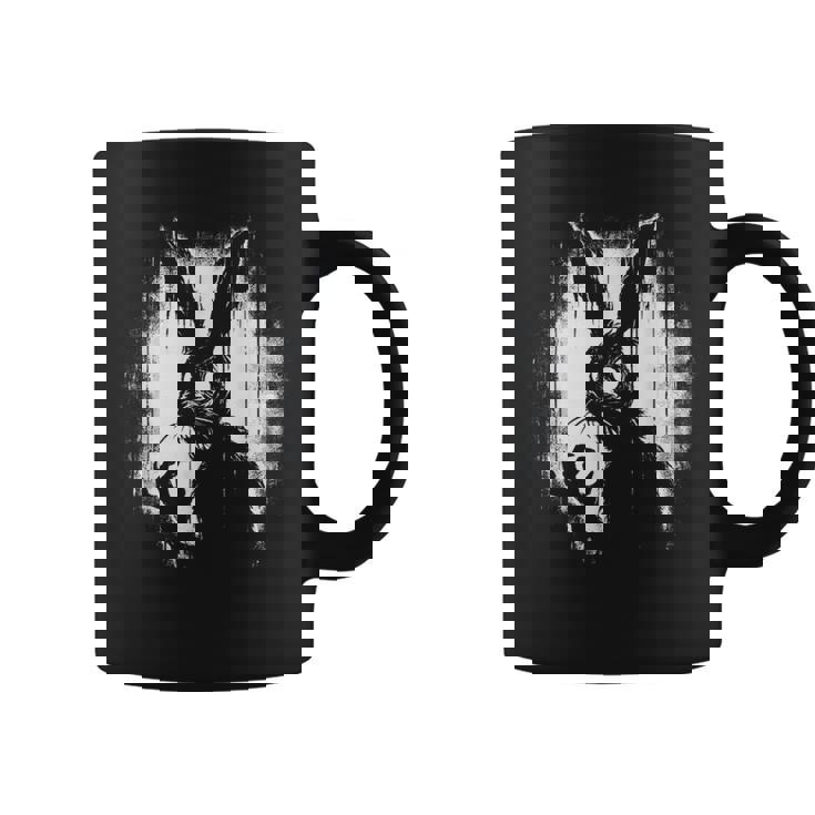 不気味なゴスウサギ、ホラーバニー、奇妙なコアウサギ コーヒーマグ