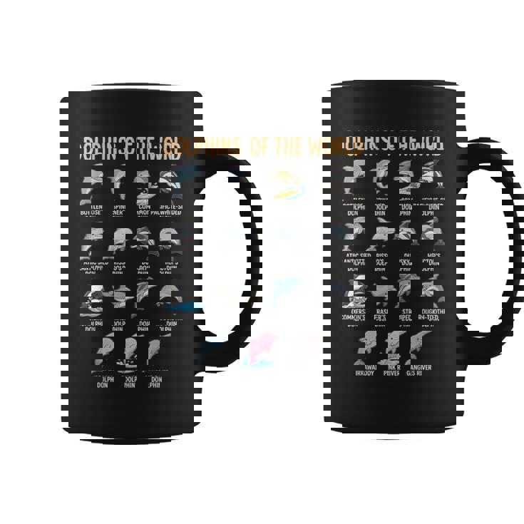 世界のイルカ 種チャート 教育 海洋生物 コーヒーマグ