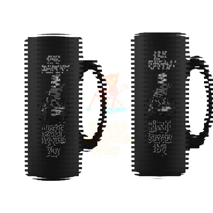 世界自転車の日 モンキーライディングバイク好き 面白いバイク コーヒーマグ