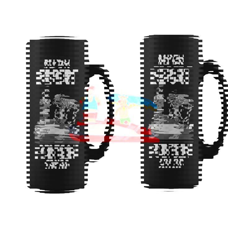 中途報告ポンツーンキャプテンサンタ 7月のクリスマスメンズ コーヒーマグ