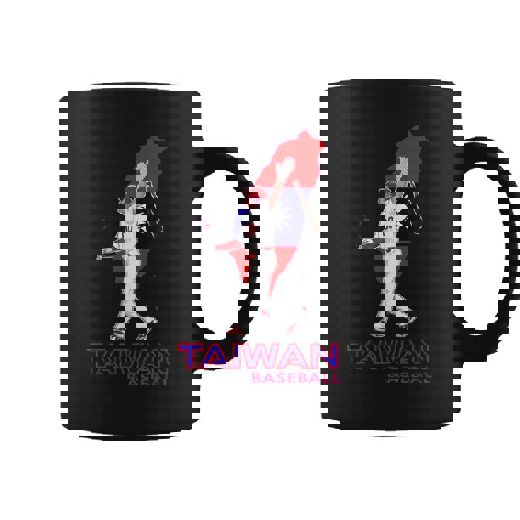 台湾野球ファン アジアリーグ台湾国旗マップアートギフト コーヒーマグ
