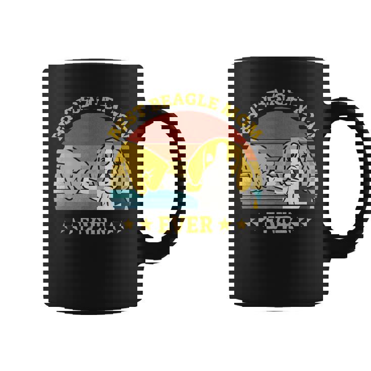 史上最高のビーグルママ ヴィンテージレトロデザイン 子犬犬のお母さん ビーグル犬のオーナーギフトのアイデア Mom コーヒーマグ