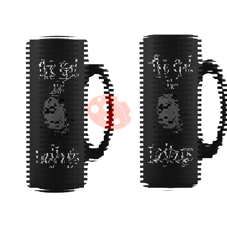 少女はてんとう虫が好き 野生動物 おもしろてんとう虫 コーヒーマグ