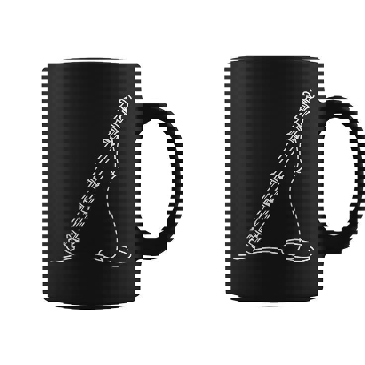 尺八 線画 ミュージシャン向け 尺八 コーヒーマグ