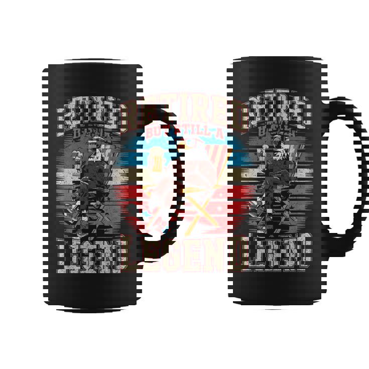 引退したがまだ伝説のイーグルとビールアメリカンスタイル コーヒーマグ