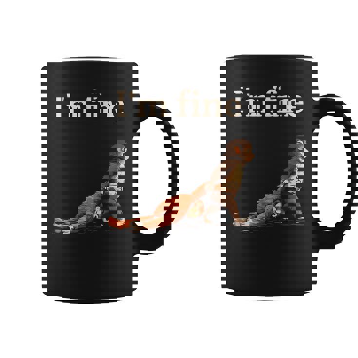 悲しい猿のパンチミームとオレンジのおもちゃで私は元気です コーヒーマグ