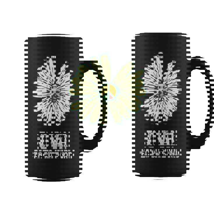 戦争なし、平和、反戦、戦争なし 長袖tシャツ コーヒーマグ