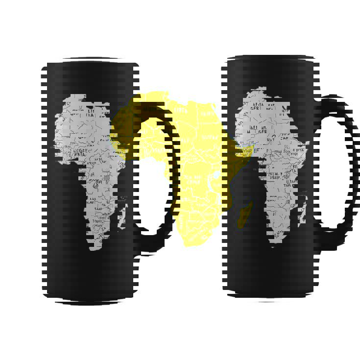 手描きアフリカ地図tシャツ 国名付き コーヒーマグ