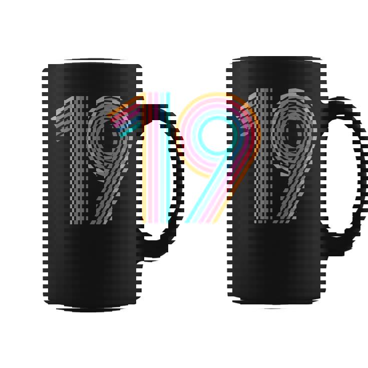 数字 19 19周年記念 19歳の誕生日 コーヒーマグ