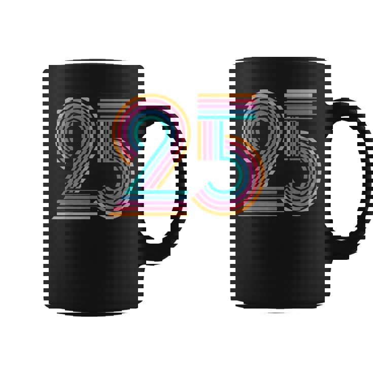 数字 25 25周年 男性 女性 25歳の誕生日 コーヒーマグ