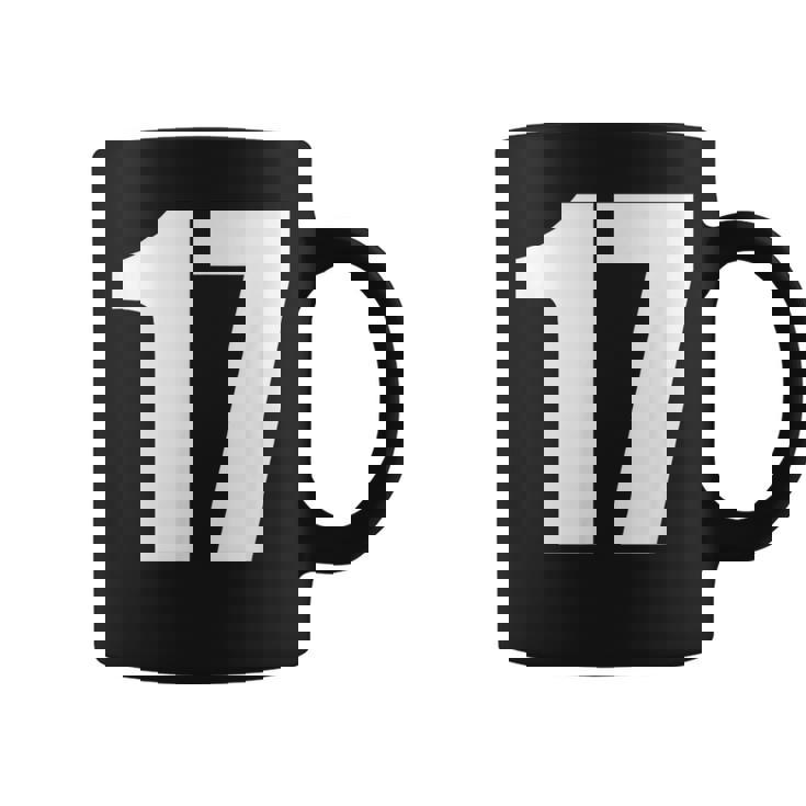 数字 セブンティーン数字 17 プレーンホワイト数字 コーヒーマグ