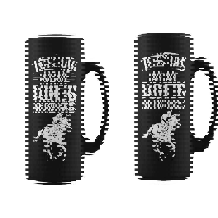 最高の父親には馬に乗る娘がいる 長袖tシャツ コーヒーマグ