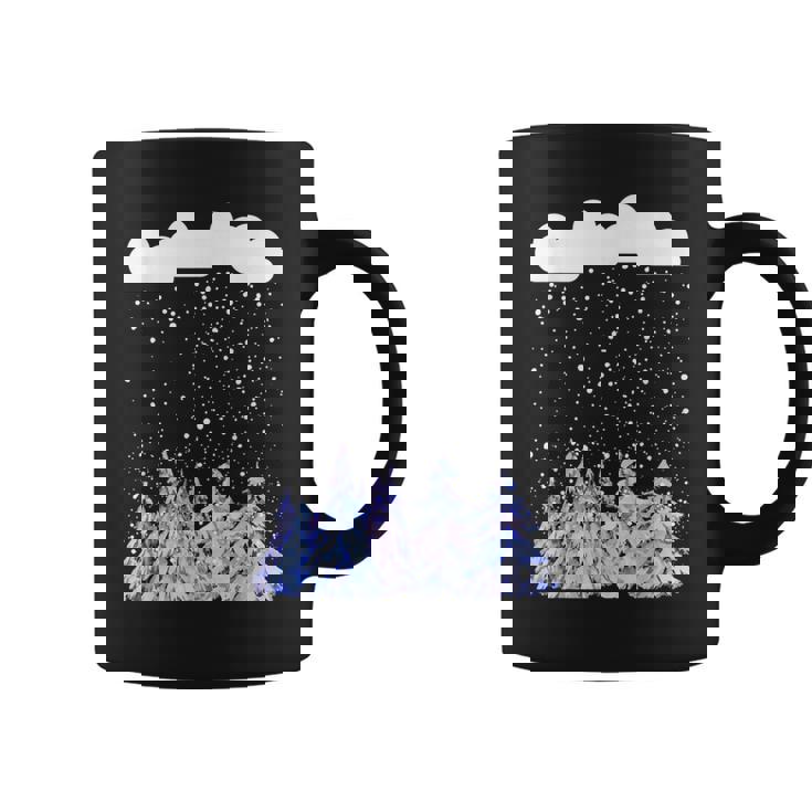 森 雪 新雪 落ちる 冬 ワンダーランド 雪 恋人 コーヒーマグ