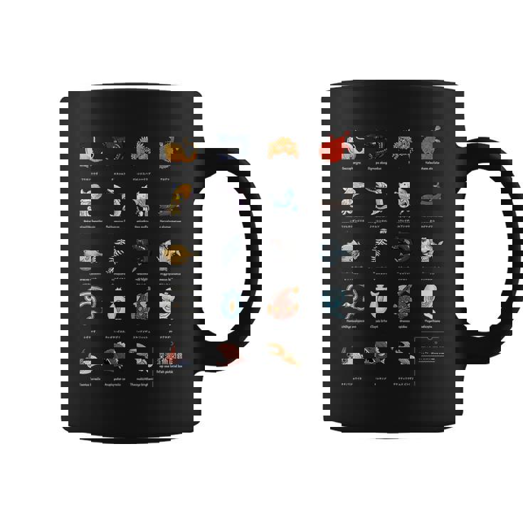 深海魚図鑑3_白文字 コーヒーマグ