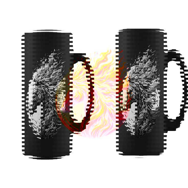 燃える 動物 馬 動物 クール 馬 火 炎 コーヒーマグ