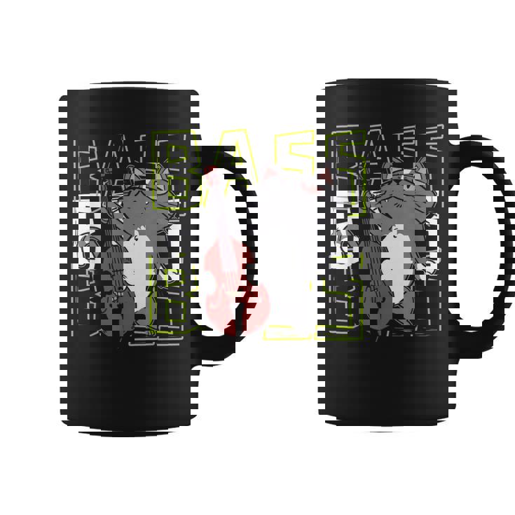 猫 二重低音プレーヤー コーヒーマグ