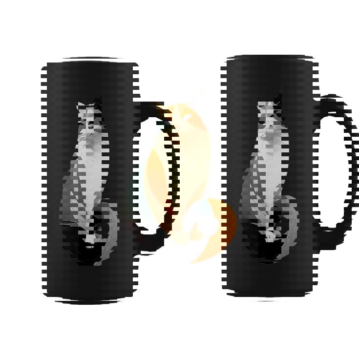 猫 幾何学が描く色彩とラインが生み出すモダン デザイン 6 コーヒーマグ