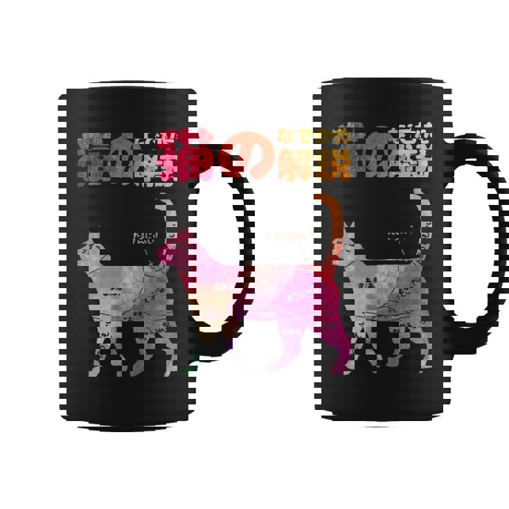 猫のなでかた解説 おもしろ 猫好き アイデア ギフト サプライズ にゃんこ 半袖 ペット プリント コーヒーマグ