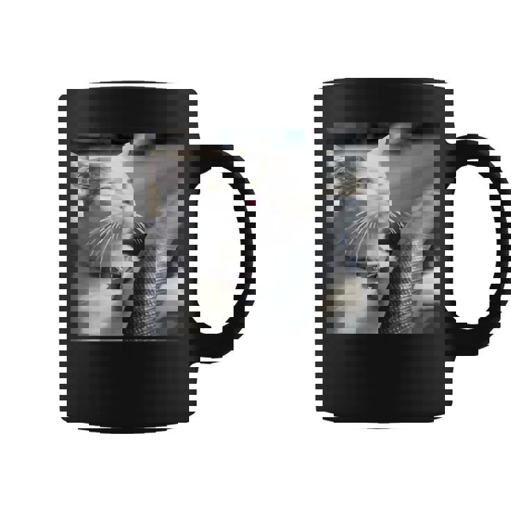 猫のミームtシャツを運転します コーヒーマグ