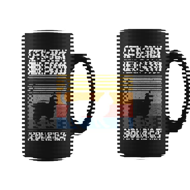 猫は素晴らしい ビールは美味しい、そして人々はクレイジー ビルマ猫 コーヒーマグ