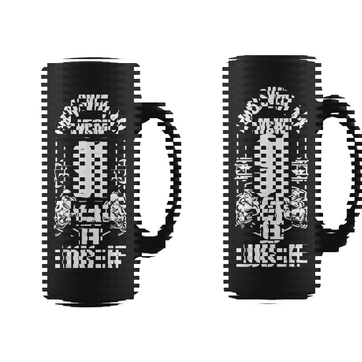 男性、女性、91歳の誕生日への91歳の誕生日プレゼント コーヒーマグ