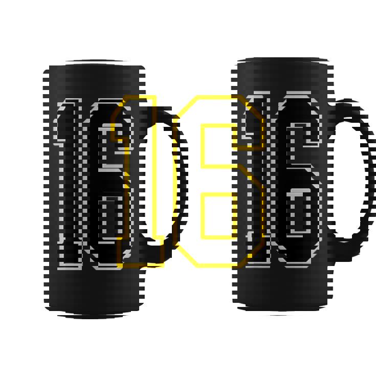 番号 16インチ ブラック コーヒーマグ