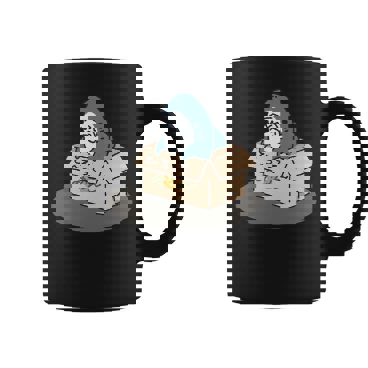 箱入りサメ 長袖tシャツ コーヒーマグ