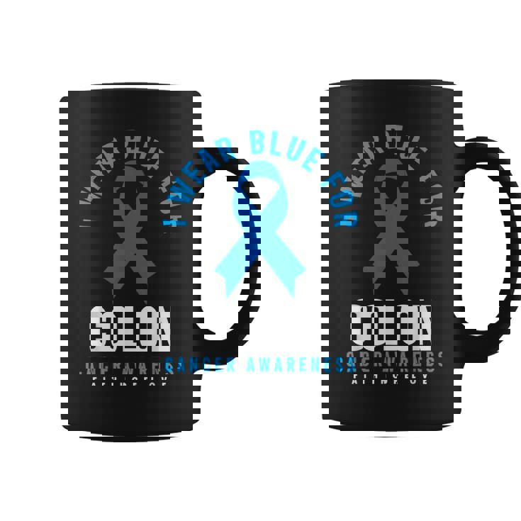 結腸直腸癌 I Wear Blue For Colon Cancer Awareness コーヒーマグ