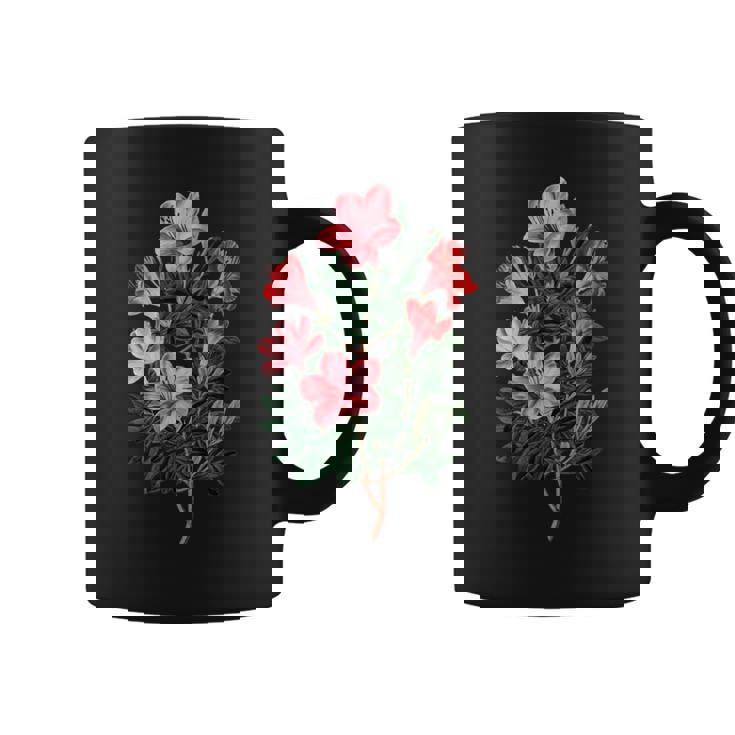 美しいツツジの花のイラストブルーム植物愛好家 長袖tシャツ コーヒーマグ