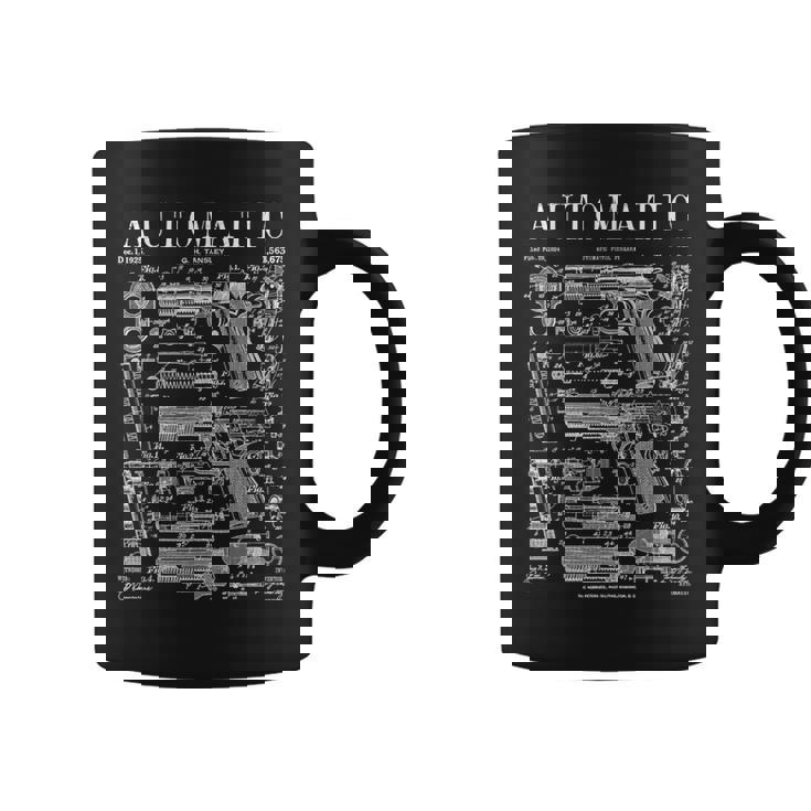 自動ピストル 拳銃 銃器 ヴィンテージガン 特許プリント コーヒーマグ