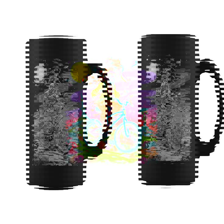 自転車デイホフマントリップ サイケデリックコミックスタイル ヒッピー コーヒーマグ