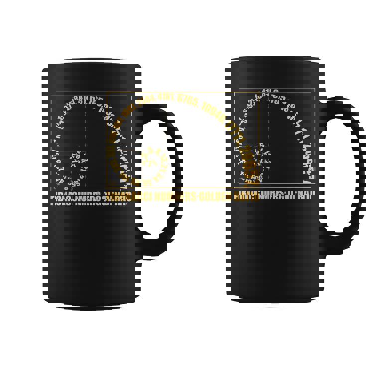 金比 フィボナッチスパイラル タイポグラフィック コーヒーマグ