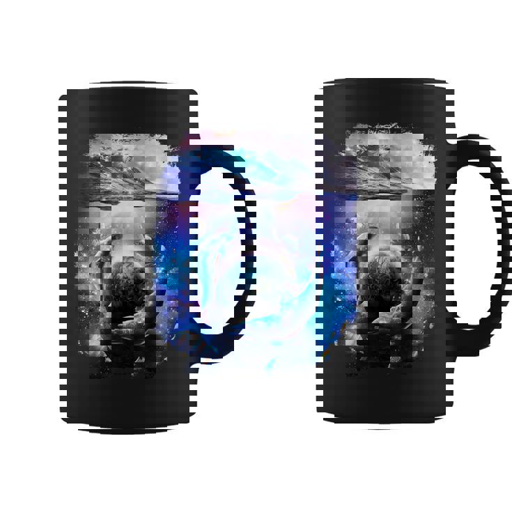 銀河 イルカ 宇宙 地球 海 コーヒーマグ