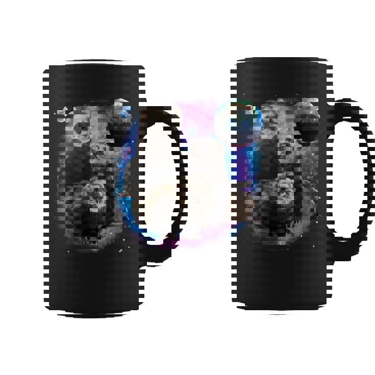 銀河系の面白いフェレット フェレット 長袖tシャツ コーヒーマグ