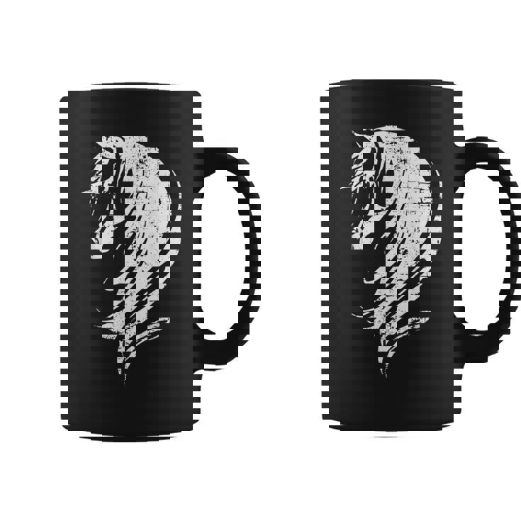 長い馬のたてがみを持つ美しい馬 コーヒーマグ