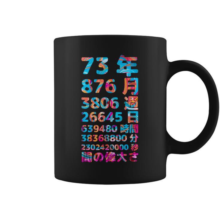 面白い73歳の誕生日の古いメーター 面白い73歳のギフト 女性 男性 面白い電卓 73歳の誕生日のギフト コーヒーマグ
